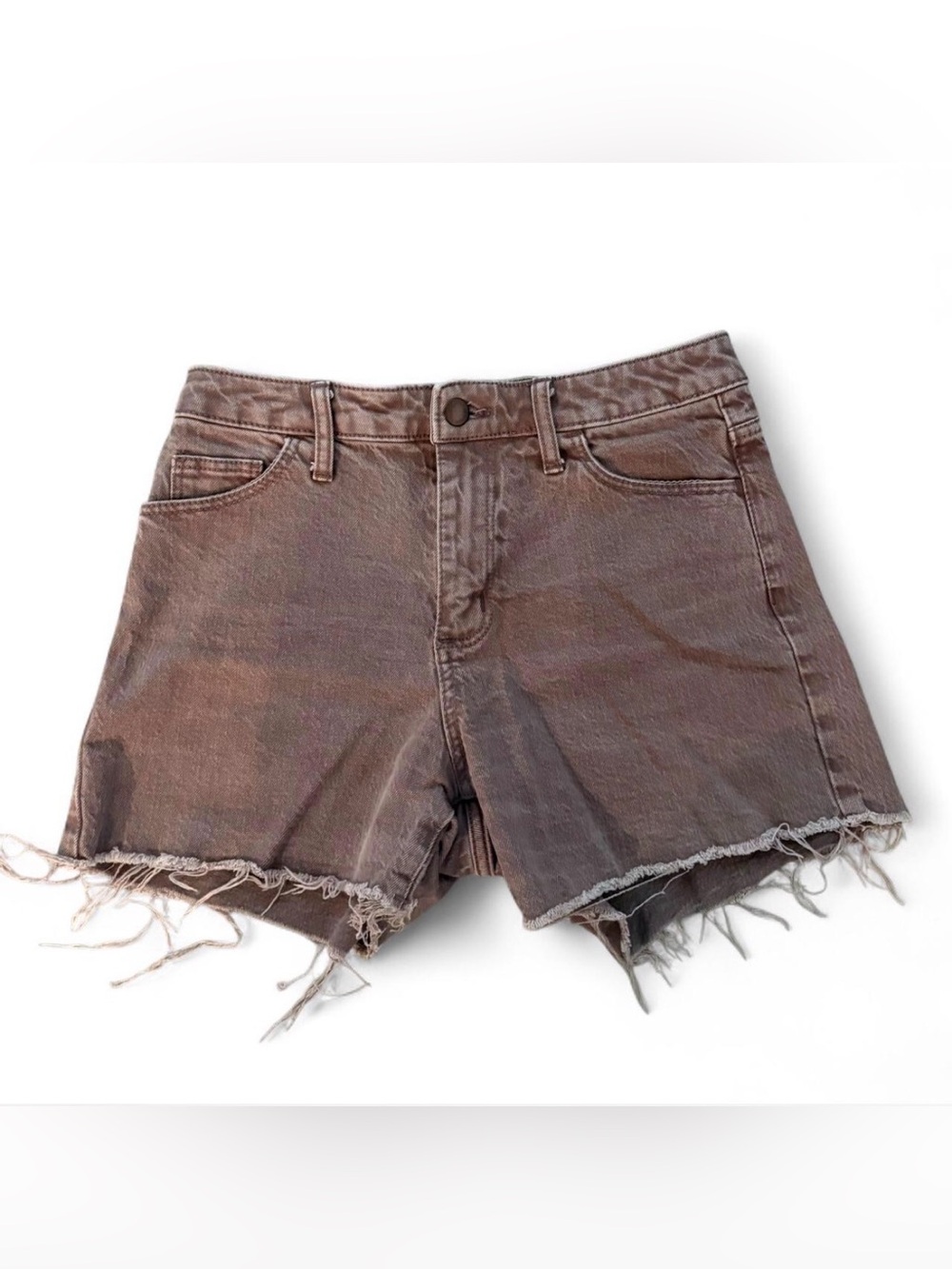 Universal Thread Brown Frayed Hem Denim Shorts